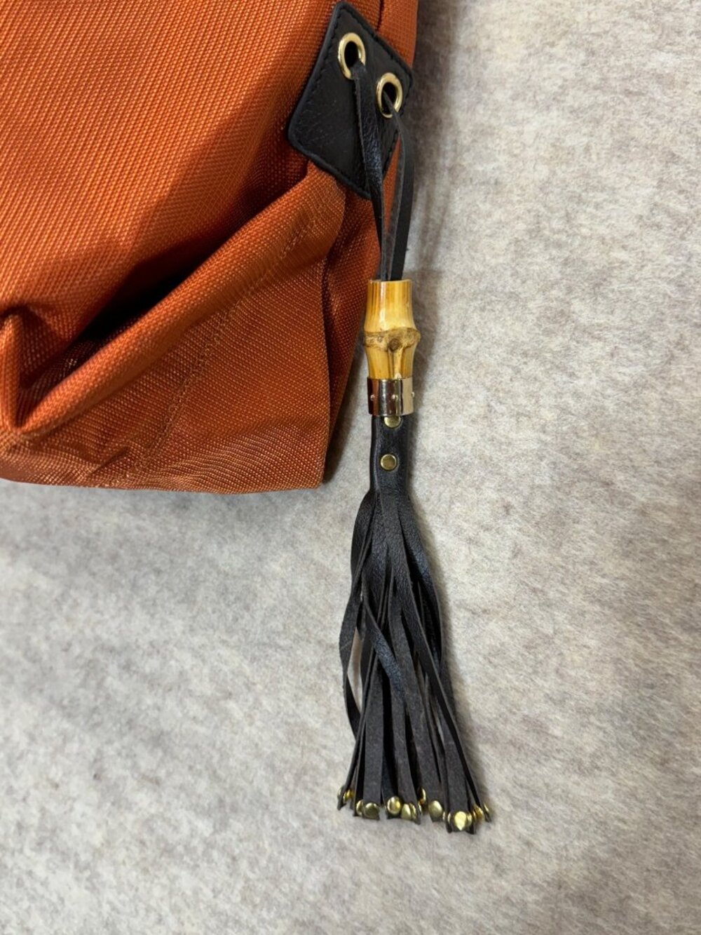 JEAN-PIERRE KLIFA Anteprima-Nueva Shoulder Bag Purse Orange Tassel Hobo Handbag - Picture 12 of 16